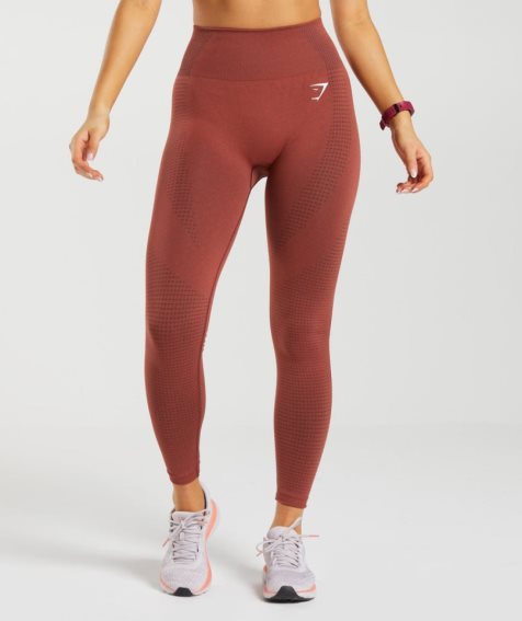 Women's Gymshark Vital Seamless 2.0 Leggings Brown | CA 0D5NA8